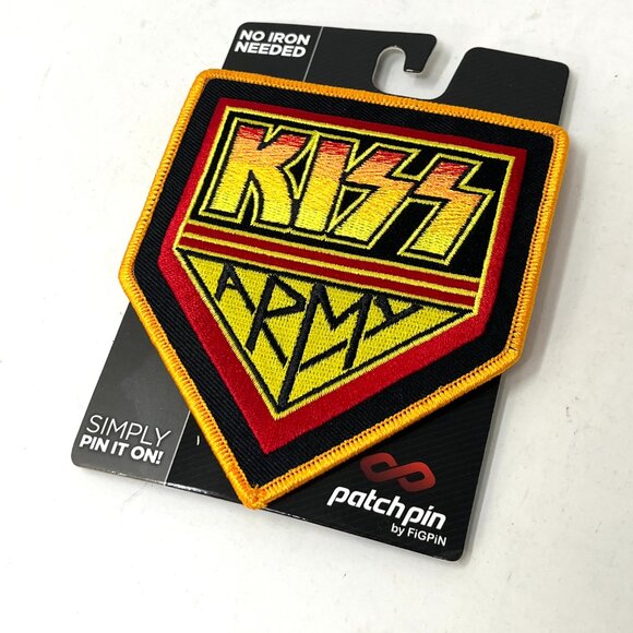 1ea [NEW] KISS Patch Pin KISS ARMY PatchPin by FigPin *No Iron Needed - Picture 2 of 5